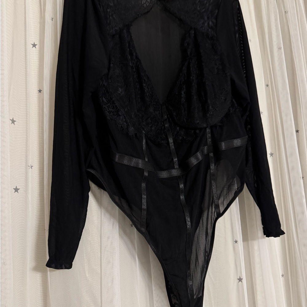 SHEIN Curve Black Bodysuit